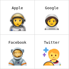 Kosmonaut/kosmonautka emodži