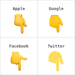 Peker ned – bakhånd emoji