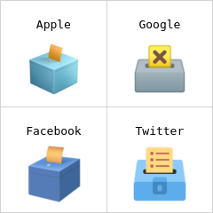 Urna eleitoral com cédula emoji