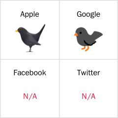 Svart fågel emoji