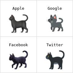 černá kočka emodži