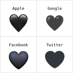 Cœur noir emojis