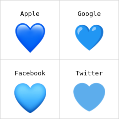 Inimă albastră emoji