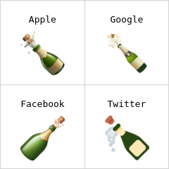 Fles met knallende kurk emoji