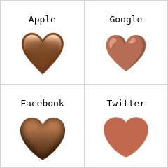 Hati cokelat emoji