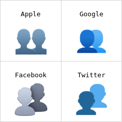 Silhouet van twee personen emoji