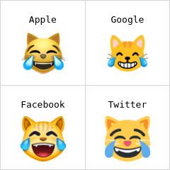 Kat med glædestårer emoji