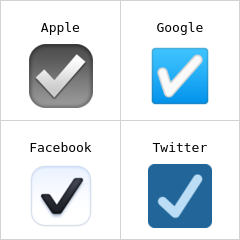 Caixa de seleção marcada com tique emoji