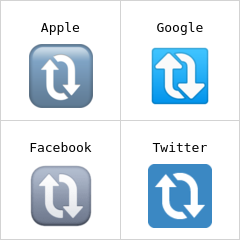 Flechas hacia arriba y hacia abajo formando un círculo abierto en sentido horario Emojis