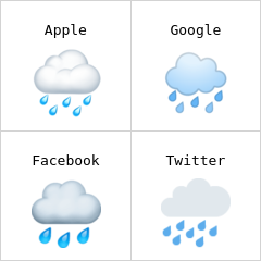 下雨 表情符号