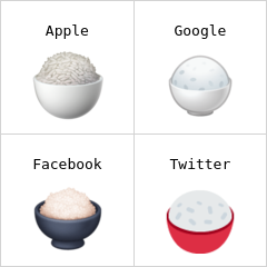 Reis in Schüssel Emoji