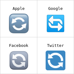 Flechas hacia arriba y hacia abajo formando un círculo abierto en sentido antihorario Emojis