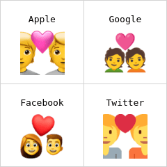 Kalpli çift emoji