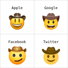 Gezicht met cowboyhoed emoji