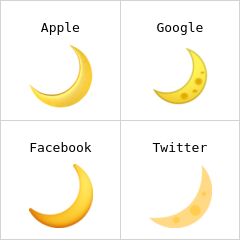 Crescent moon emoji