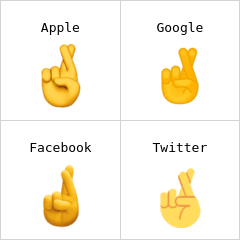 Skrzyżowane palce emoji