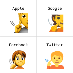 κωφό άτομο emoji