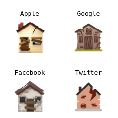 Derelict house building Emojis