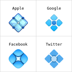 Diamant med prikk emoji