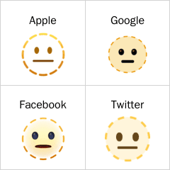 Stiplet linje ansigt emoji