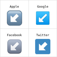 Freccia in basso a sinistra Emoji