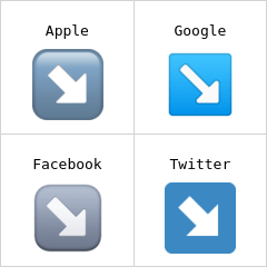 Down-right arrow emoji