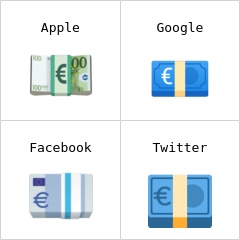 Banknot euro emoji