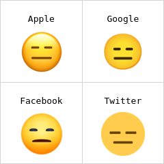 Uitdrukkingsloos gezicht emoji