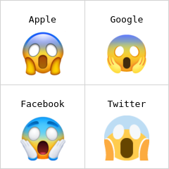 Vor Angst schreiendes Gesicht Emoji