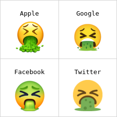 Față vomitând emoji