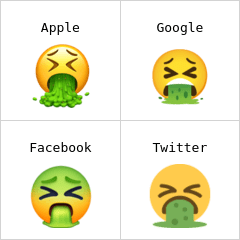 Față vomitând emoji