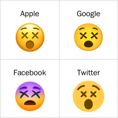 Visage étourdi emojis
