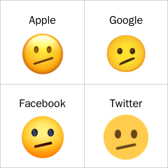 Fjes med diagonal munn emoji