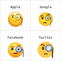 Twarz z monoklem emoji