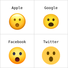 Förvånat ansikte emoji