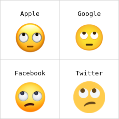 Muka dengan mata juling ke atas Emoji