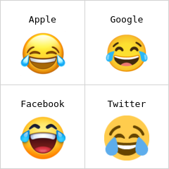 Ansigt med glædestårer emoji