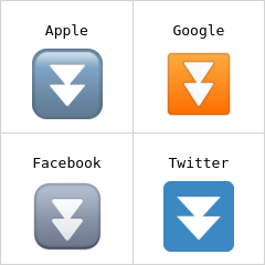Triángulo doble negro hacia abajo Emojis