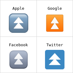 Triángulo doble negro hacia arriba Emojis