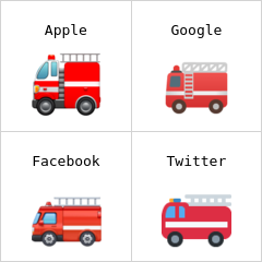 Mașină de pompieri emoji
