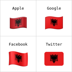 Albansk flagg emoji