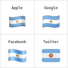 Bandeira da Argentina emoji