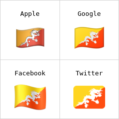 Bhutans flagga emoji