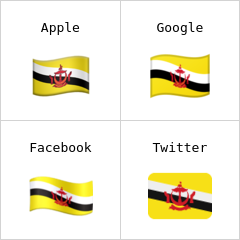 Bruneis flagga emoji