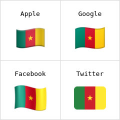 Kamerun zászlaja emodzsi