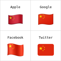 Kiinan lippu emojit