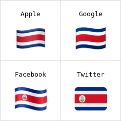 Vlajka Kostariky emodži