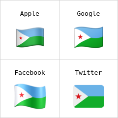 Djiboutis flagga emoji