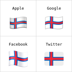 Vlajka Faerských ostrovů emodži