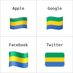 Gabons flagga emoji